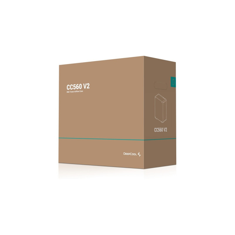 DeepCool CC560 V2 , Tower-Gehäuse(schwarz, Tempered Glass)