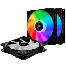DeepCool CF120-3in1 120x120x25, Gehäuselüfter(schwarz, 3er Pack)