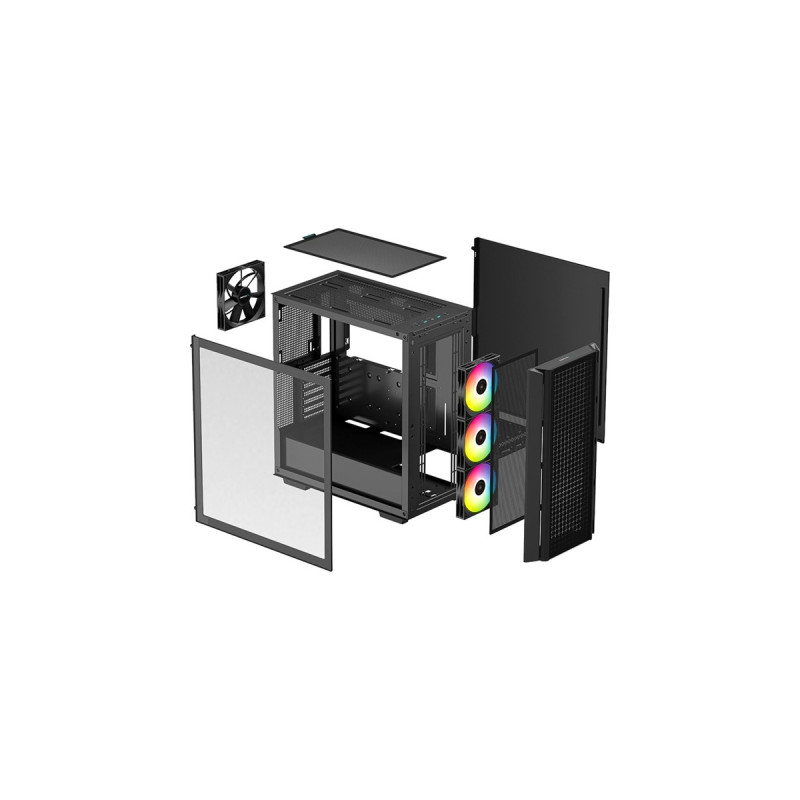 DeepCool CG540, Tower-Gehäuse(schwarz, Tempered Glass)