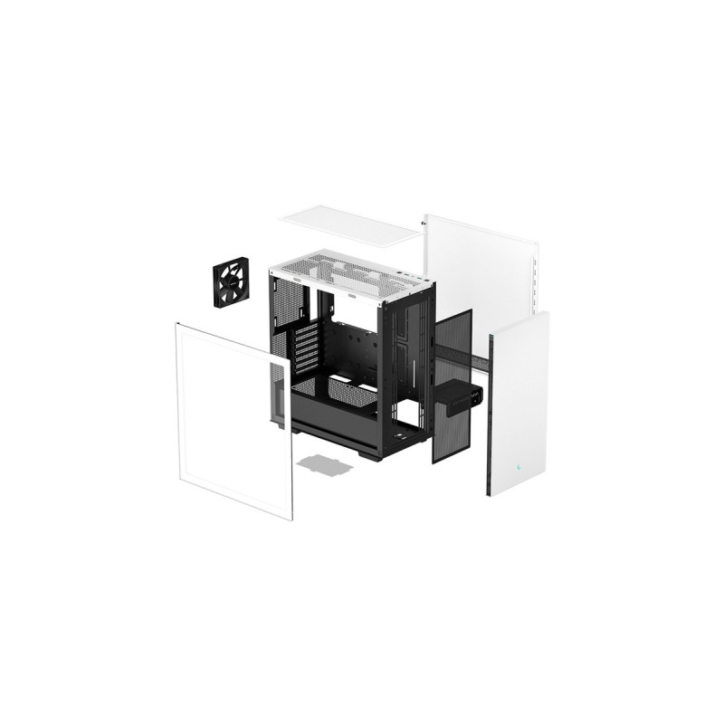 DeepCool CH510, Tower-Gehäuse(weiß, Tempered Glass)