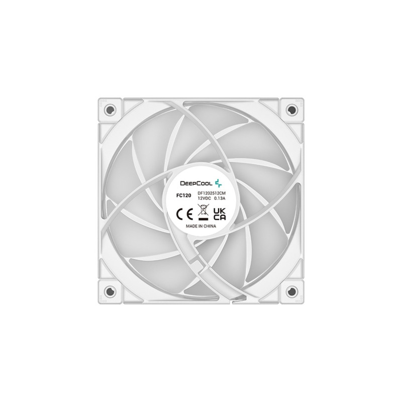 DeepCool FC120 WHITE-3 IN 1 120x120x25, Gehäuselüfter(weiß/transparent)