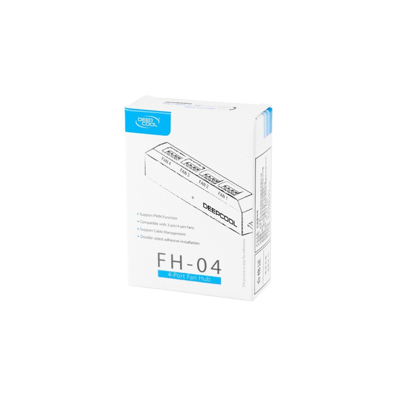 DeepCool Fan Hub FH-04, Lüftersteuerung(schwarz, 4-port)