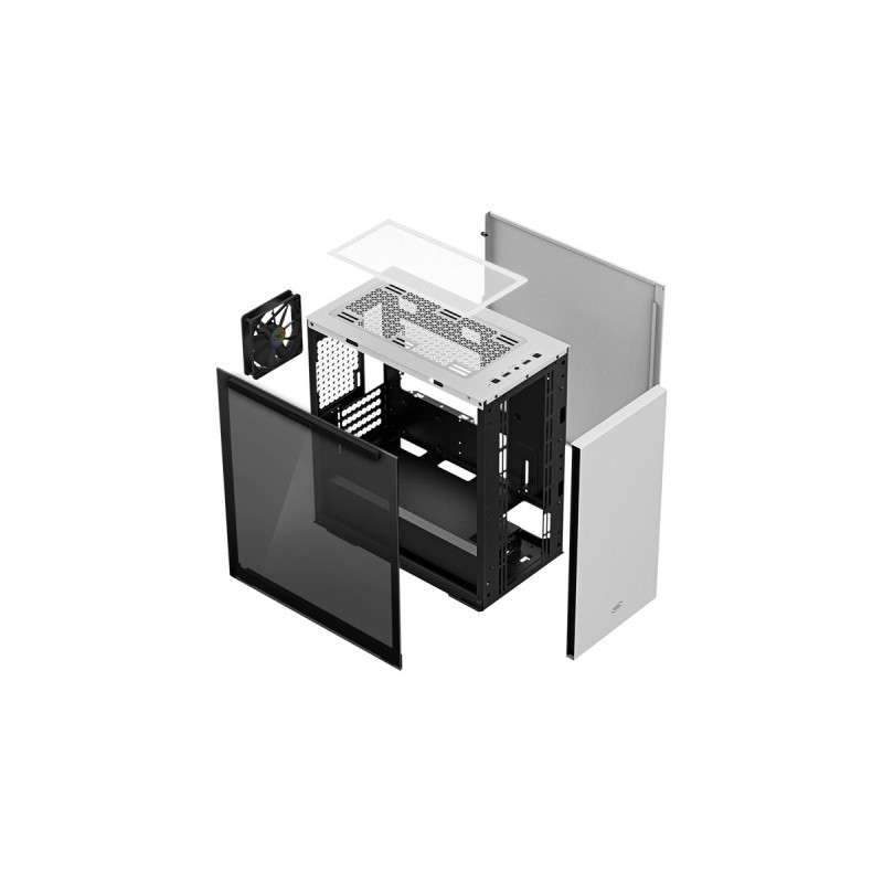 DeepCool MACUBE 110 WH, Tower-Gehäuse(weiß, Tempered Glass)
