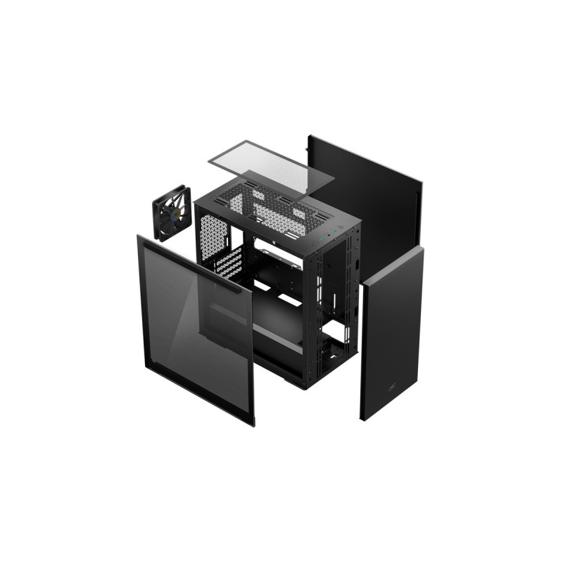DeepCool MACUBE 110, Tower-Gehäuse(schwarz, Tempered Glass)