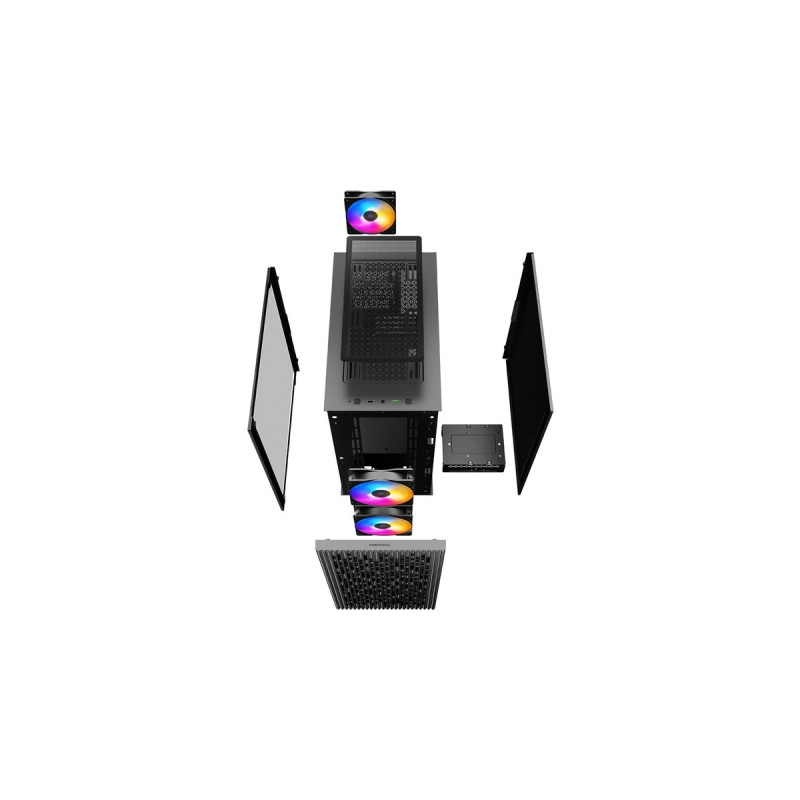 DeepCool MATREXX 40 3FS, Tower-Gehäuse(schwarz, Tempered Glass)