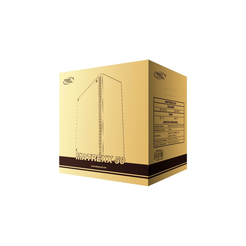 DeepCool MATREXX 50, Tower-Gehäuse(schwarz, Tempered Glass)
