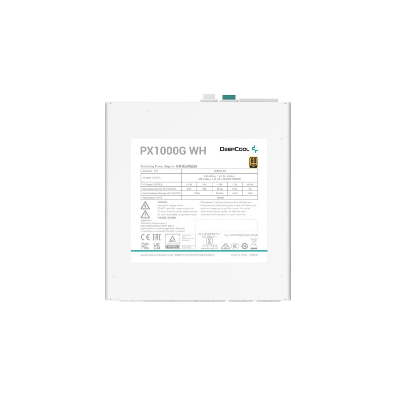 DeepCool PX1000G 1000W, PC-Netzteil(weiß, Kabel-Management, 1000 Watt)
