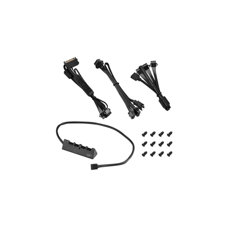 DeepCool RF 120 3in1 120x120x25, Gehäuselüfter(schwarz/weiß, 3er Pack)