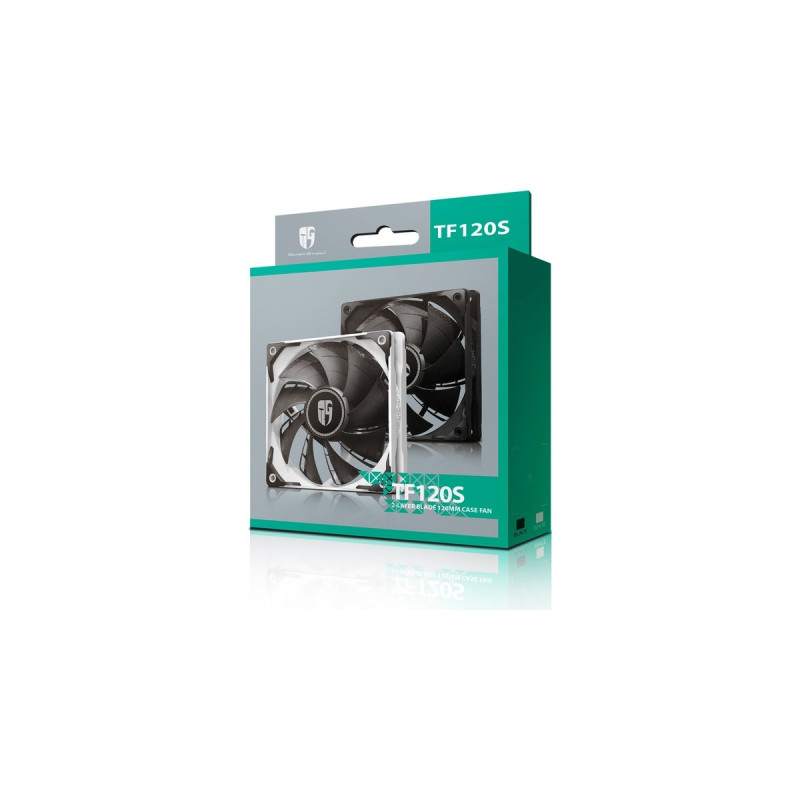 DeepCool TF 120S 120x120x25, Gehäuselüfter(schwarz, Radiator-Lüfter)