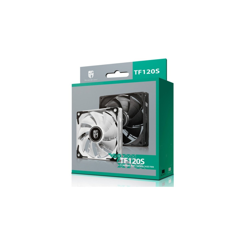 DeepCool TF 120S 120x120x25, Gehäuselüfter(weiß, Radiator-Lüfter)