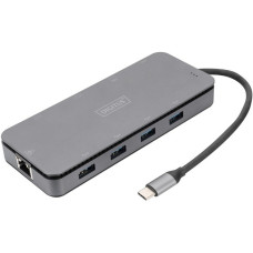 Digitus 11 Port USB-C Dockingstation mit SSD Enclosure(USB, VGA, HDMI, RJ45, M.2 SSD)