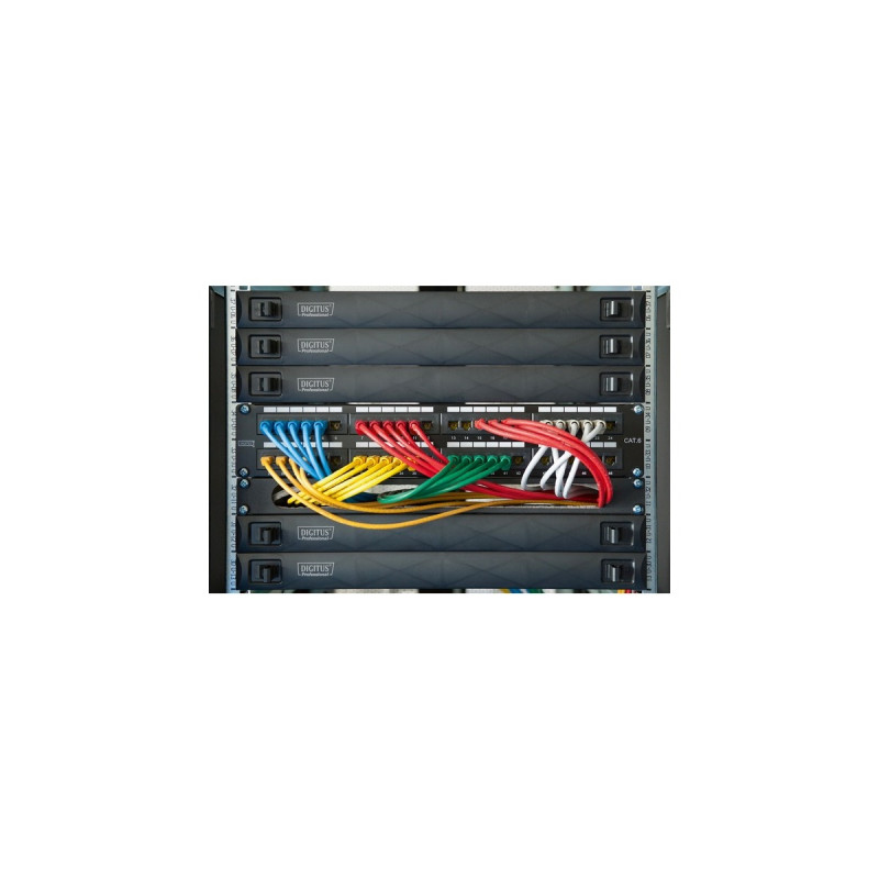 Digitus 1HE Blindabdeckung, Snap-In(schwarz, für Netzwerk- und Serverschränke)