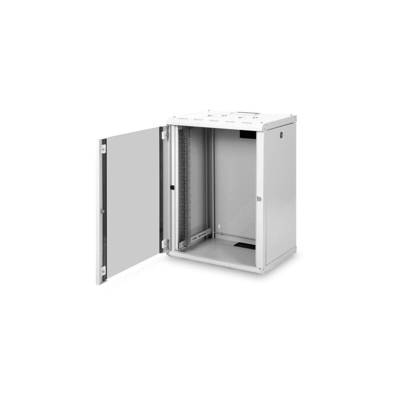 Digitus 483-mm-Wandschrank, 16 HE, IT-Schrank(hellgrau, 16 Höheneinheiten, Outlet)