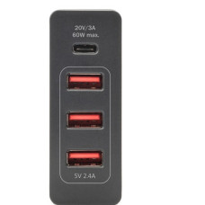 Digitus 4-Port Universal USB-Ladeadapter, Ladegerät(schwarz)