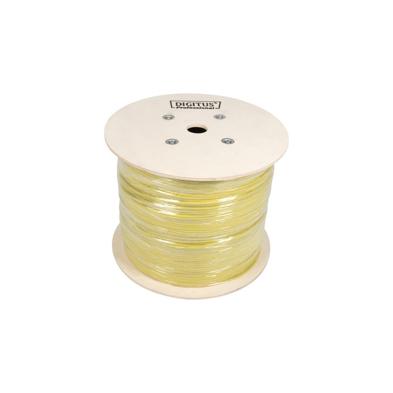 Digitus Cat.7a S/FTP Verlegekabel, simplex, Dca(gelb, 1.000 Meter Trommel)