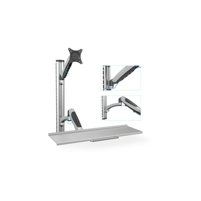 Digitus DA-90354, Wandhalterung(silber, Monitor- & Tastaturhalterung)