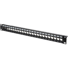 Digitus DN-91411, Patchpanel(schwarz, Rackmount (1 HE), 24-Port)