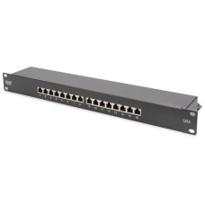 Digitus DN-91616S-B, Patchpanel(schwarz, 19", Cat.6)
