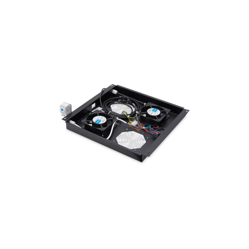 Digitus Dachlüftereinheit für Unique Netzwerkschränke & Dynamic Basic Netzwerk- und Serverschränke, Lüfterbaustein(schwarz)