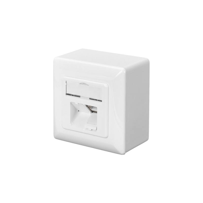 Digitus Datenanschlussdose CAT.6, Klasse E, Aufputz(weiß, 2x RJ-45 Buchse)