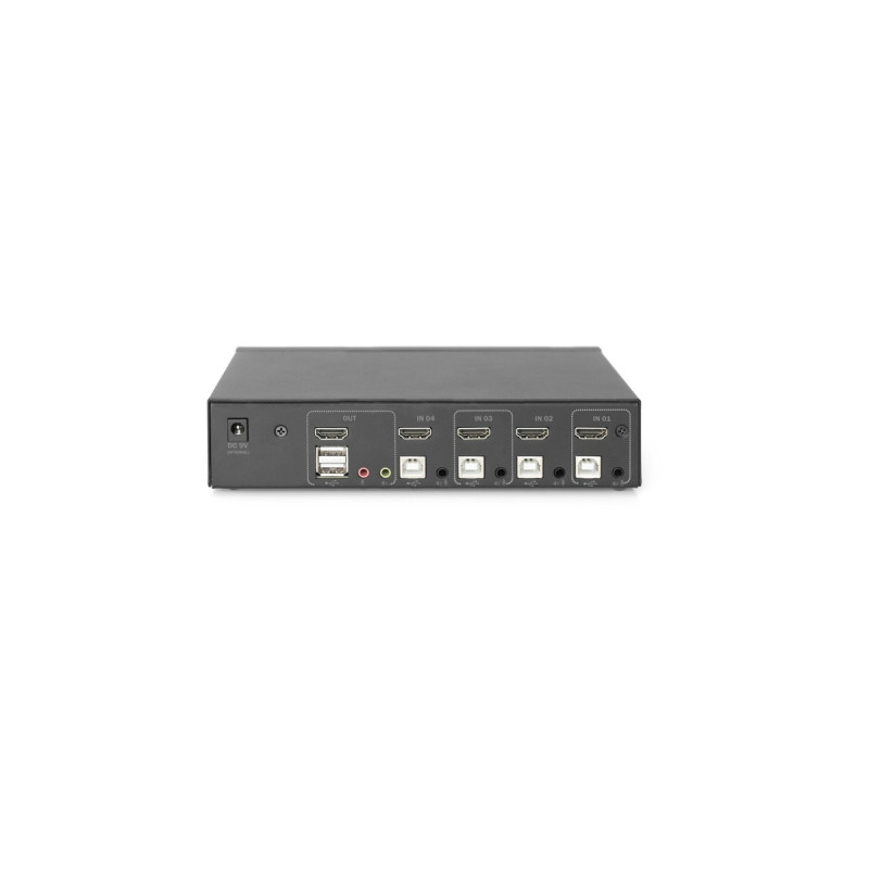 Digitus Desktop HDMI KVM Switch 4-Port, KVM-Switch(schwarz)