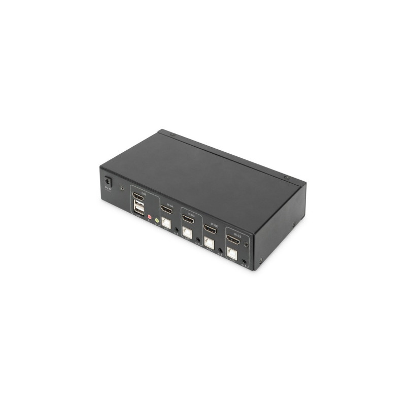Digitus Desktop HDMI KVM Switch 4-Port, KVM-Switch(schwarz)