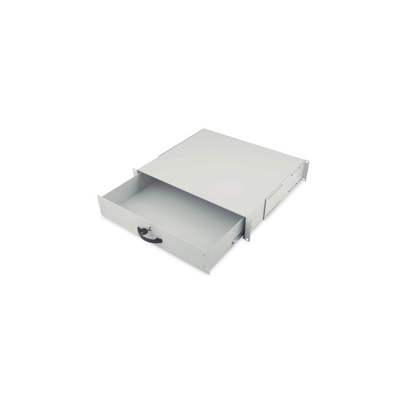 Digitus Dokumentenablage 2 HE, Schublade(grau, abschließbar)