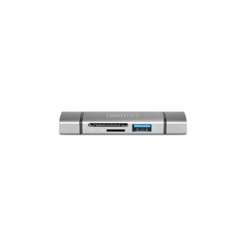 Digitus Dual Card Reader USB-C / USB 3.0, OTG, Kartenleser(grau)
