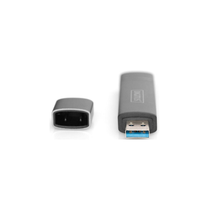 Digitus Dual Card Reader USB-C / USB 3.0, OTG, Kartenleser(grau)