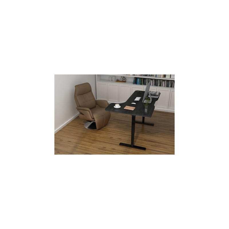 Digitus Elektrisch höhenverstellbares Tischgestell, Dual-Motor, 3-Stufen DA-90434, Untergestell(schwarz)