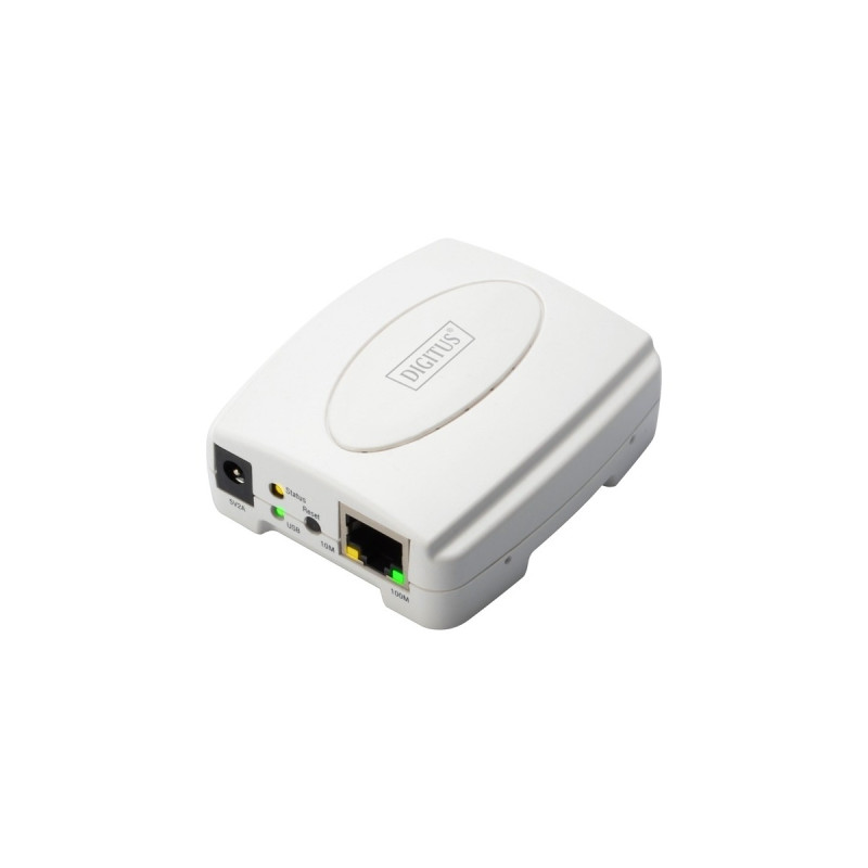 Digitus Fast Ethernet Print Server (DN-13003-2), Printserver(weiß, USB 2.0)