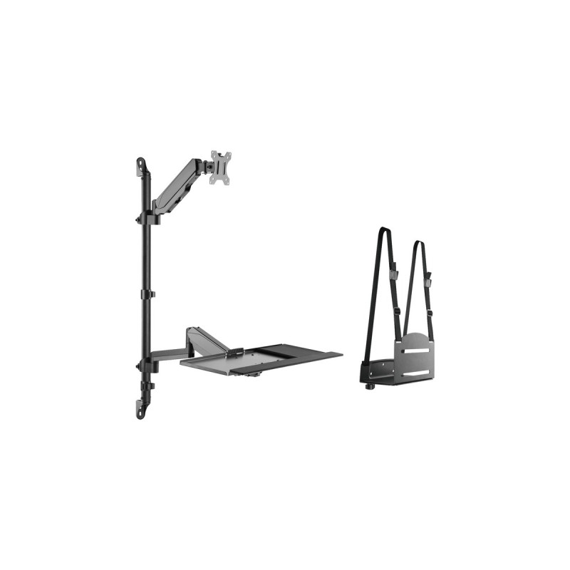 Digitus Flexibler Steh-/ Sitz-Arbeitsplatz, Monitorhalterung(schwarz)