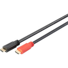 Digitus HDMI High Speed Kabel, mit Verstärker(schwarz/rot, 20 Meter)
