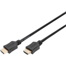 Digitus HDMI High Speed Kabel mit Ethernet, Typ A(schwarz, 3 Meter)