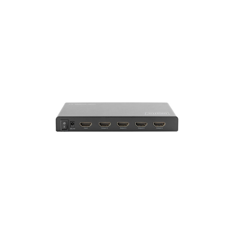 Digitus HDMI Splitter, 1x4, 4K / 60 Hz mit Downscaler(schwarz)