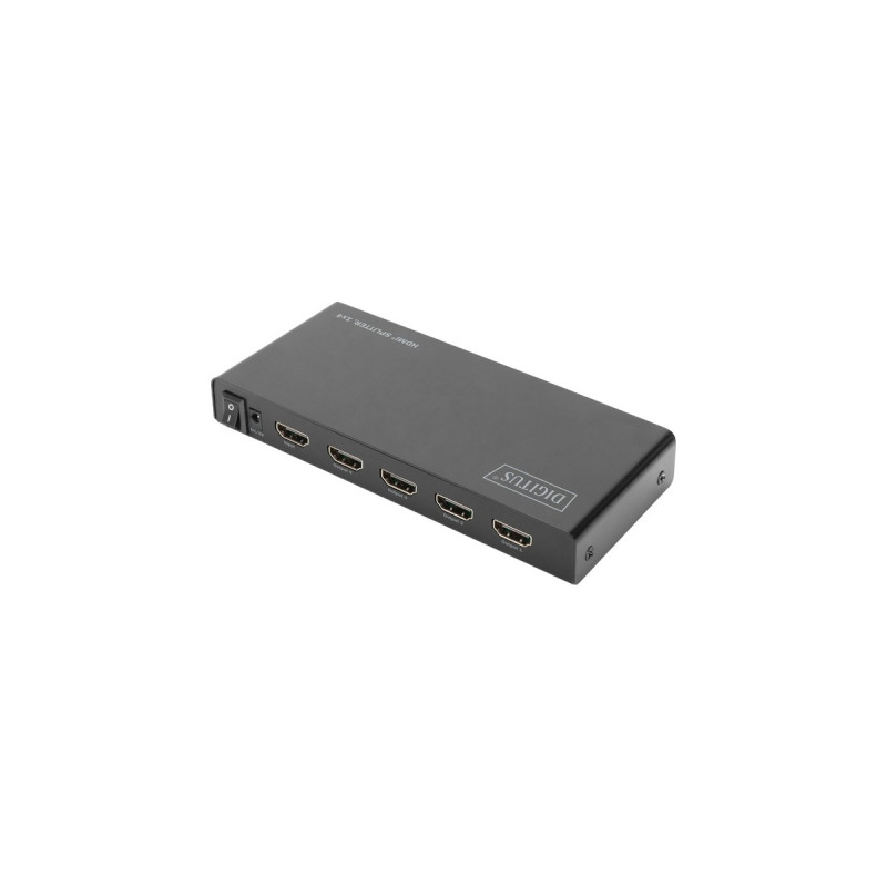 Digitus HDMI Splitter, 1x4, 4K / 60 Hz mit Downscaler(schwarz)