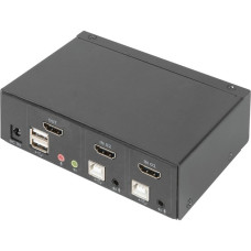 Digitus KVM Switch 2 Port, KVM-Switch(schwarz)