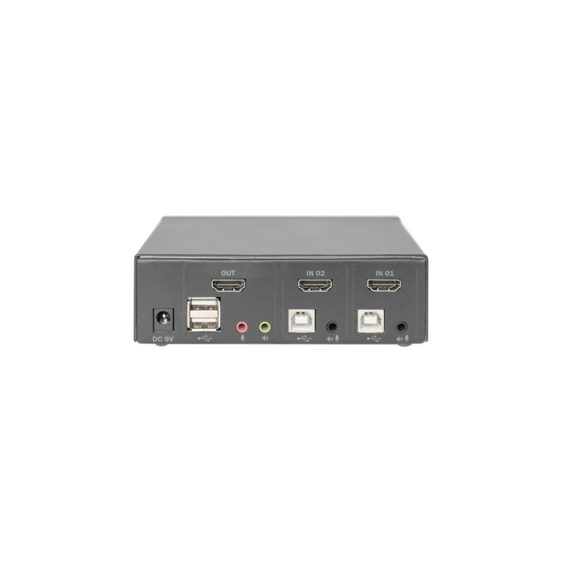 Digitus KVM Switch 2 Port, KVM-Switch(schwarz)