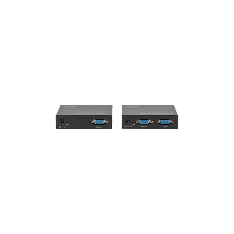 Digitus KVM USB Extender Cat5, KVM-Switch(schwarz, USB, VGA)