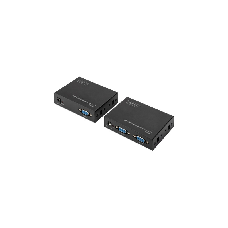 Digitus KVM USB Extender Cat5, KVM-Switch(schwarz, USB, VGA)