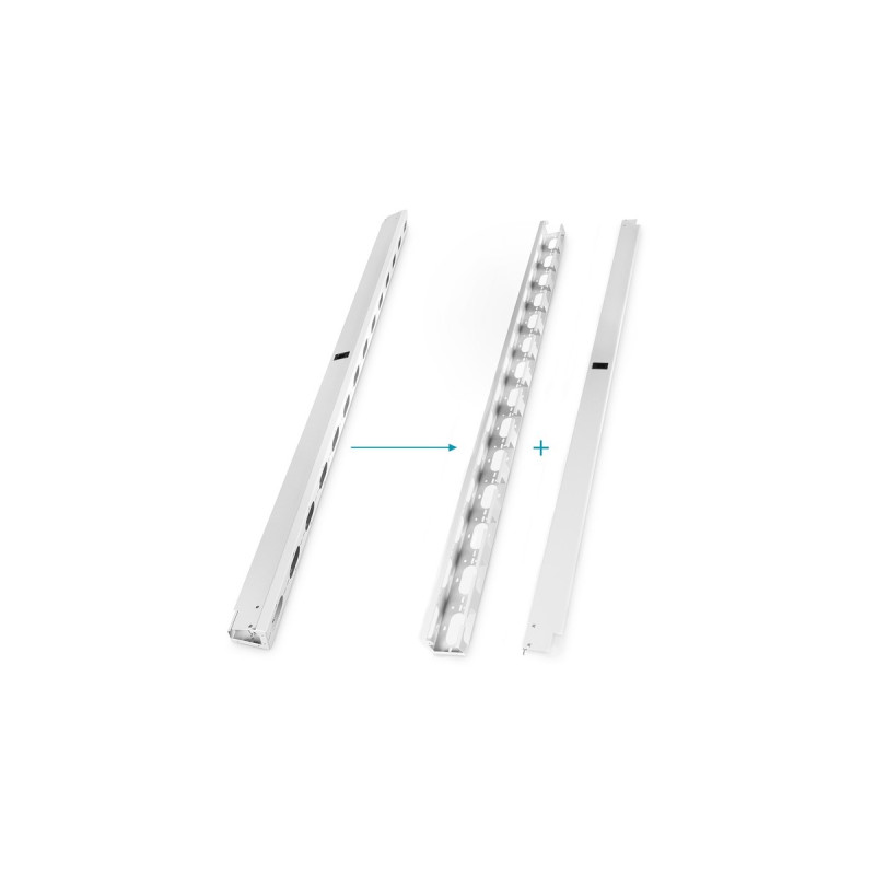 Digitus Kabelführungskanäle für Netzwerk- und Serverschränke(grau, 42 HE, 2 Stück)