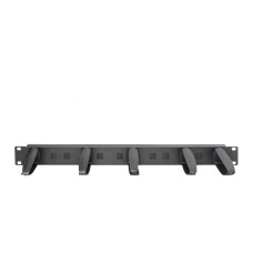 Digitus Kabelrangierpanel mit austauschbaren Kabelringen für 483 mm (19")-Schränke, Kabelführung(schwarz, 1 HE)