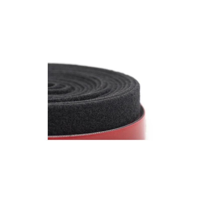 Digitus Klettband-Kabelmanagement-System, Kabelbinder(schwarz, 2,5 Meter Pilzkopfband + 5 Meter Flausch-/Klettband)