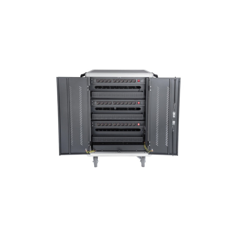 Digitus Mobiler Ladeschrank für Notebooks/Tablets bis 39,62 cm (15,6 Zoll), Ladestation(schwarz)