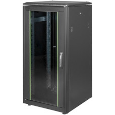 Digitus Netzwerkschrank Unique Serie - 600x600 mm (BxT), IT-Schrank(schwarz, 22 Höheneinheiten)