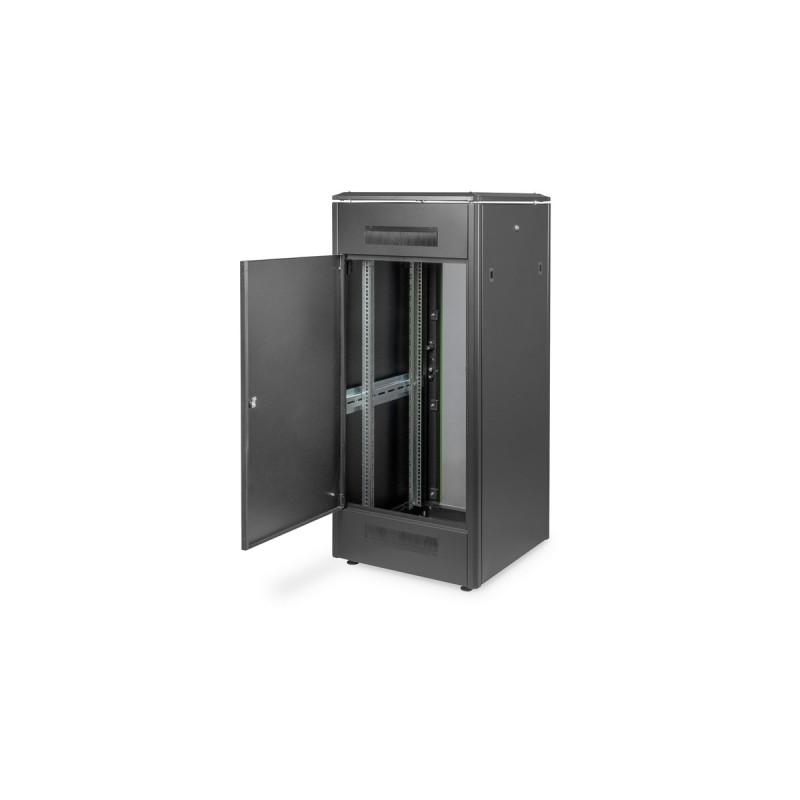 Digitus Netzwerkschrank Unique Serie - 600x600 mm (BxT), IT-Schrank(schwarz, 26 Höheneinheiten)