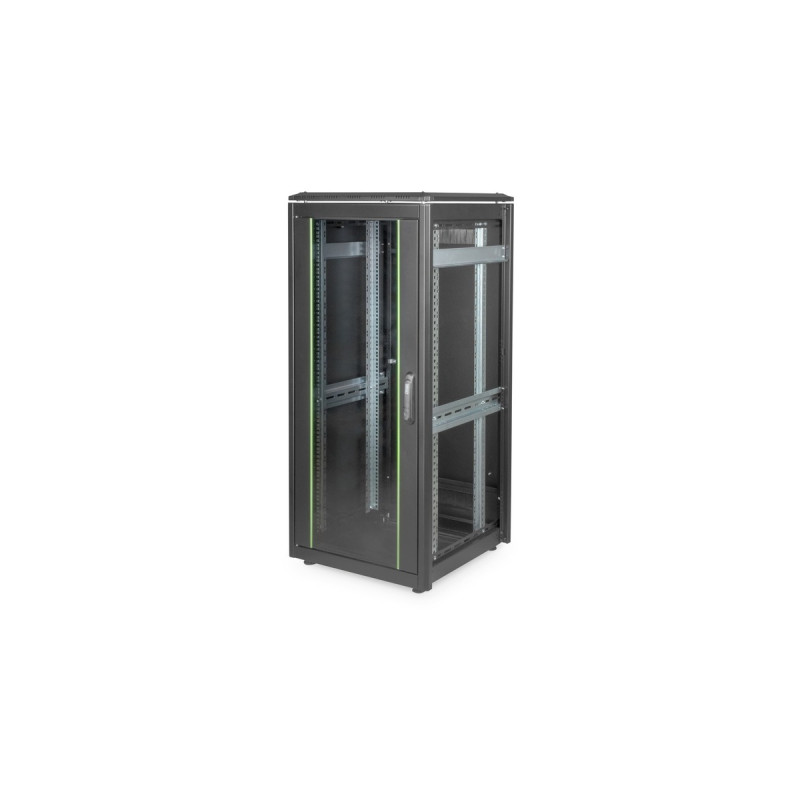 Digitus Netzwerkschrank Unique Serie - 600x600 mm (BxT), IT-Schrank(schwarz, 26 Höheneinheiten)