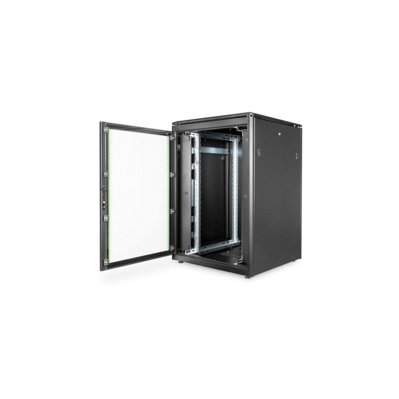 Digitus Netzwerkschrank Unique Serie - 800x800 mm (BxT), IT-Schrank(schwarz, 22 Höheneinheiten)
