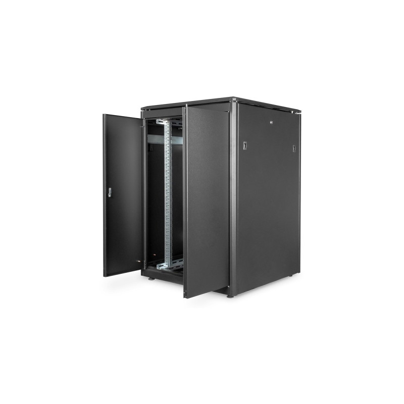 Digitus Netzwerkschrank Unique Serie - 800x800 mm (BxT), IT-Schrank(schwarz, 22 Höheneinheiten)