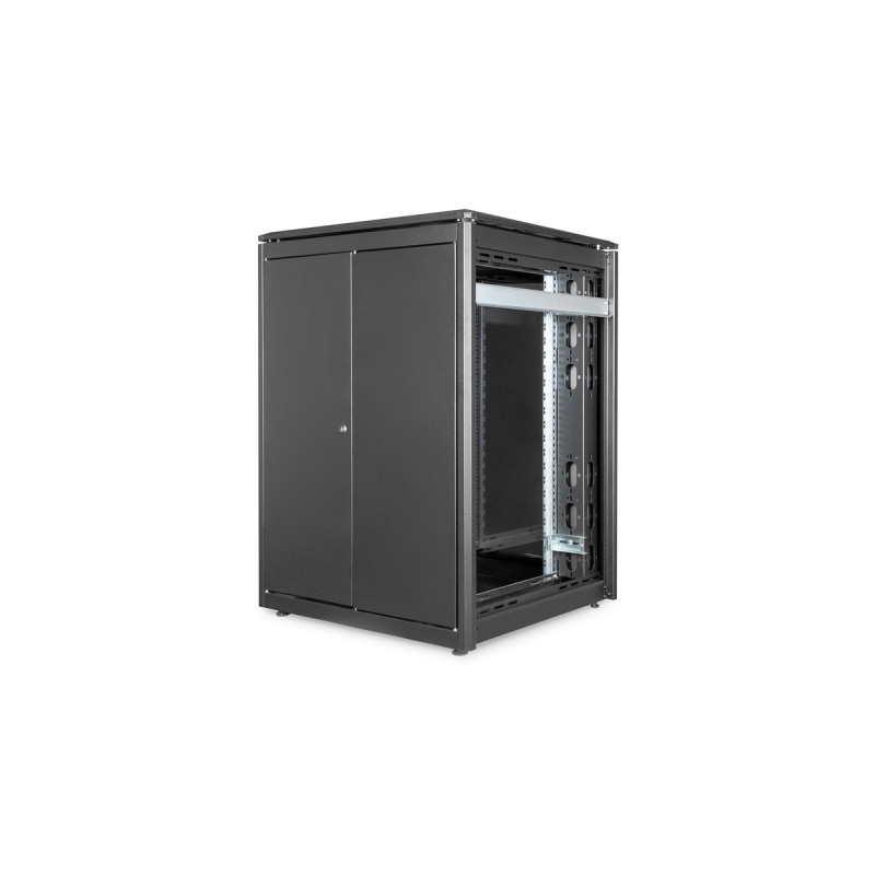 Digitus Netzwerkschrank Unique Serie - 800x800 mm (BxT), IT-Schrank(schwarz, 22 Höheneinheiten)